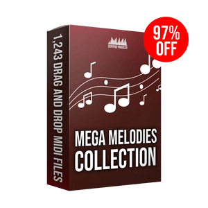 "2024 Mega Melodies Collection 🔥 - finish melodies and chords faster with over 1,243 drag and drop MIDI files!"