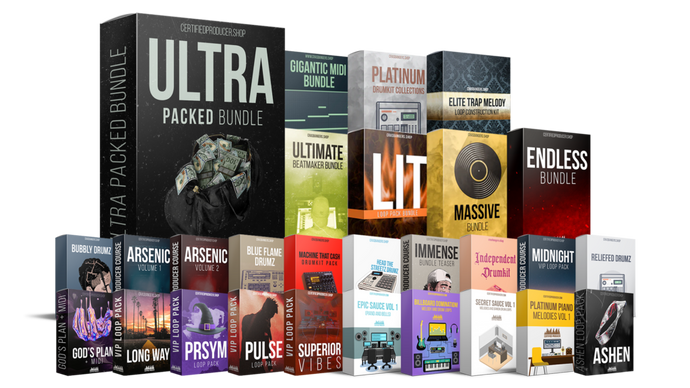 ⭐ Attention Music Producers: Get 97% OFF this Ultra Packed Bundle ( Over 11,154 Loops! ) and the next 20 producers also get our Unreleased Trap Beat Mixing Template 100% FREE!