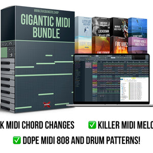 “Destroy your beat block instantly, finish melodies and chords faster and stay inspired for MONTHS with over 1000 drag and drop MIDI files!"